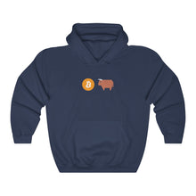 Load image into Gallery viewer, Bitcoin Bull Hooded Sweatshirt