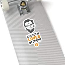 Load image into Gallery viewer, Lincoln Loves Bitcoin - Sticker