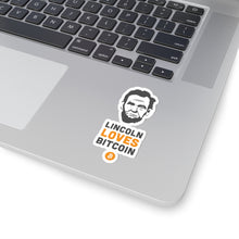 Load image into Gallery viewer, Lincoln Loves Bitcoin - Sticker