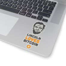 Load image into Gallery viewer, Lincoln Loves Bitcoin - Sticker
