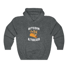 Load image into Gallery viewer, Bitcoin & Tacos Hooded Sweatshirt