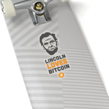 Load image into Gallery viewer, Lincoln Loves Bitcoin - Sticker