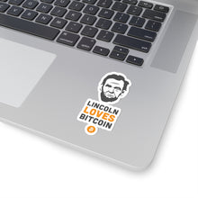 Load image into Gallery viewer, Lincoln Loves Bitcoin - Sticker
