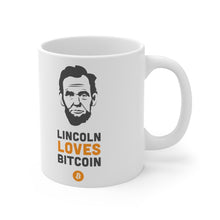 Load image into Gallery viewer, Lincoln Love Bitcoin Mug 11oz
