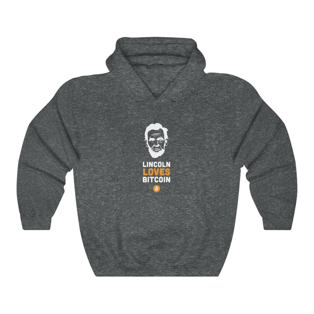 Lincoln Loves Bitcoin  Hooded Sweatshirt