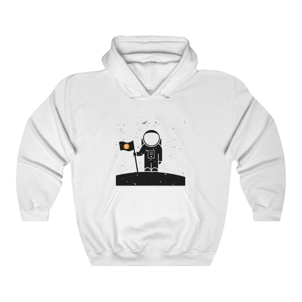Bitcoin Astronaut (White) Hooded Sweatshirt